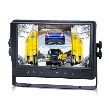 Monitor con pantalla 9 pulgadas alta definición con visualización cuádruple para camión y autobús
