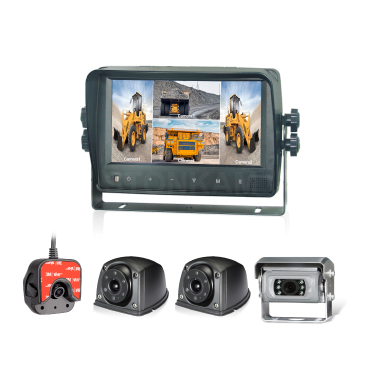 Sistema de monitoreo con pantalla 7 pulgadas alta definición con visualización cuádruple para camión y autobús