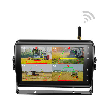Monitor de 10,1 pulgadas de videovigilancia inalámbrico para vehículos, detección inteligente de peatones y vehículos y alerta temprana