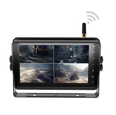 Monitor de 10,1 pulgadas de alta definición para videovigilancia vehicular inalámbrica, con función de vista cuádruple y grabación de video