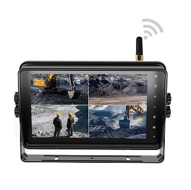 Monitor de Videovigilancia Vehicular Inalámbrico de 7 Pulgadas, HD y Resistente al Agua, con Función de Grabación