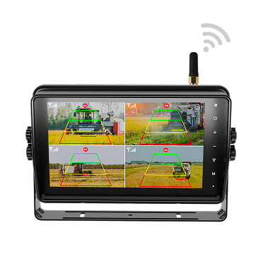 Monitor de 10,1 pulgadas de videovigilancia inalámbrico para vehículos, detección inteligente de peatones y vehículos y alerta temprana