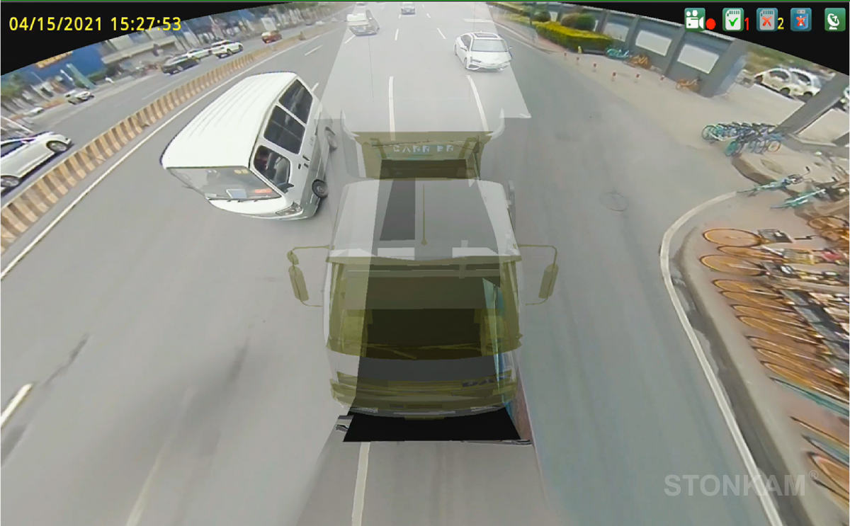 sistema de visión 360° para autobús
