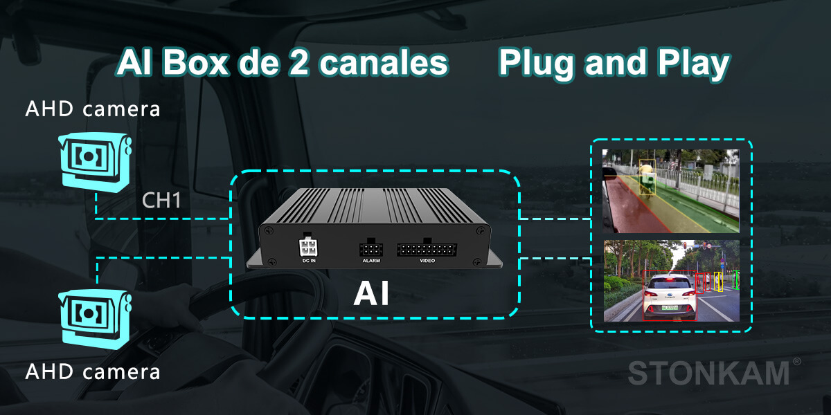 Caja de IA de 2 canales