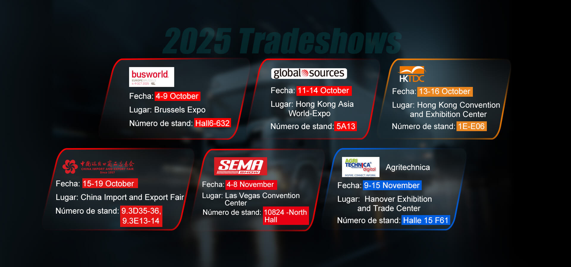 ¡Agenda de Exposiciones de STONKAM para Octubre y Noviembre