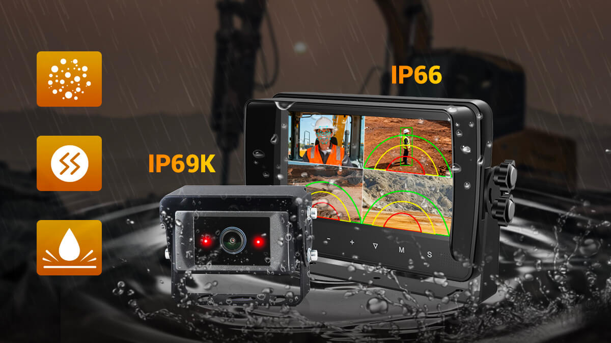 STONKAM Cámara de detección de peatones 1080P INTELLIGENT basada en el aprendizaje profundo Sistema de alerta de punto ciego para vehículos de construcción